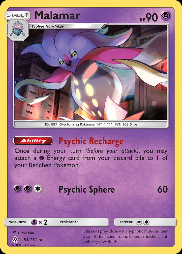 Pokémon-kaart Malamar 51/131 Rare uit de set Forbidden Light Image principale du produit