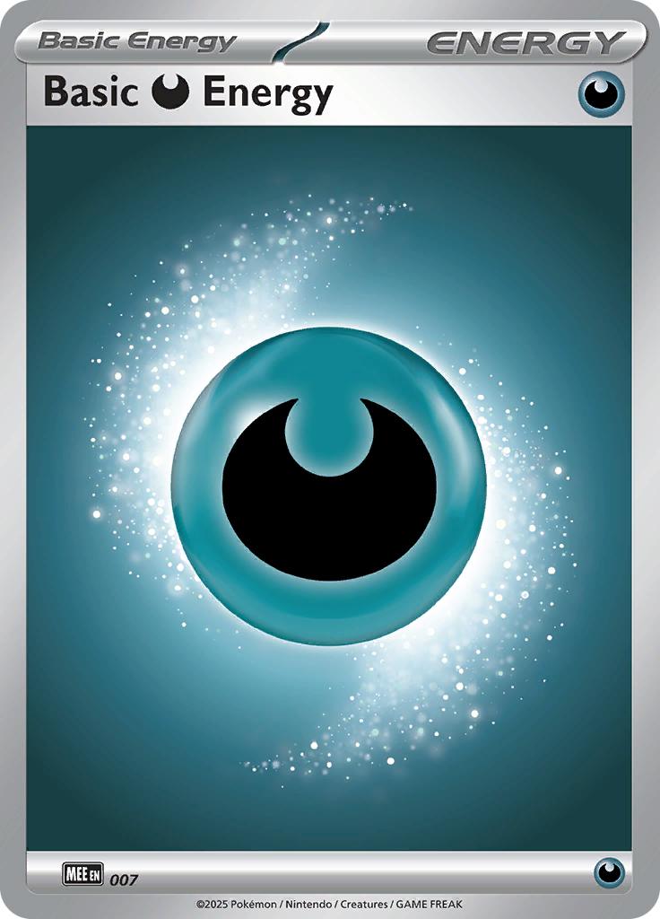 Pokémon-kaart Basic Darkness Energy 007 Common uit de set Mega Evolution Energies Hoofdafbeelding