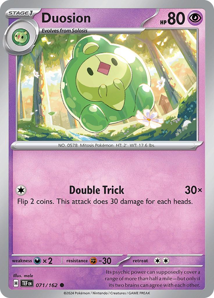 Pokémon-kaart Duosion 071/162 Common uit de set Temporal Forces