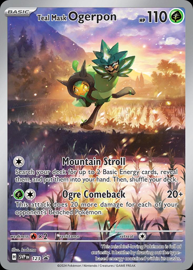 Pokémon-kaart Teal Mask Ogerpon SVP 123 Promo uit de reeks SV Black Star Promos Hauptbild