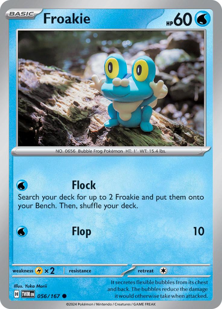 Pokémon-kaart Froakie 056/167 Common uit de set Twilight Masquerade