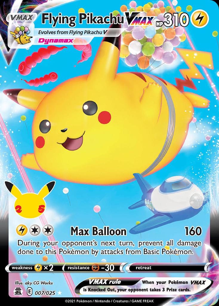 Pokémon-kaart Flying Pikachu VMAX 7/25 Ultra Rare uit de set Celebrations Main image