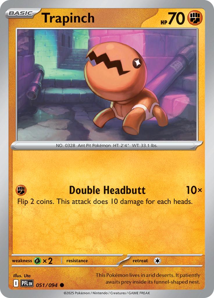 Pokémon-kaart Trapinch 051/094 Common uit de set Phantasmal Flames