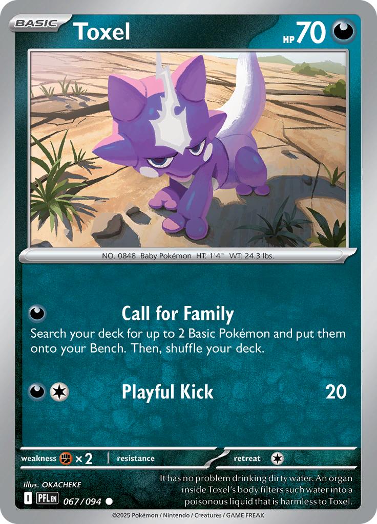 Pokémon-kaart Toxel 067/094 Common uit de set Phantasmal Flames