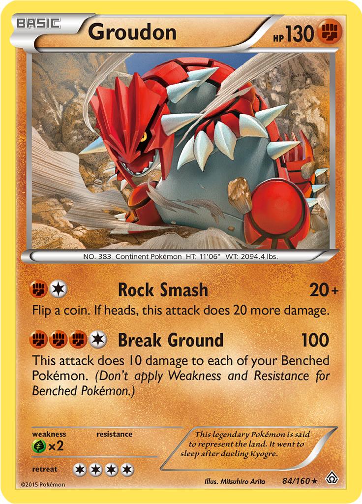 Pokémon-kaart Groudon 84/160 Rare uit de set Primal Clash Hoofdafbeelding