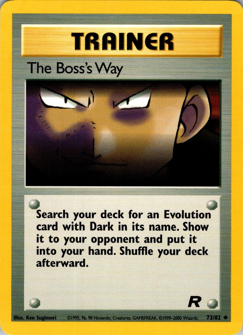 Pokémon-kaart The Boss's Way 73/82 Uncommon uit de set Team Rocket Immagine principale del prodotto