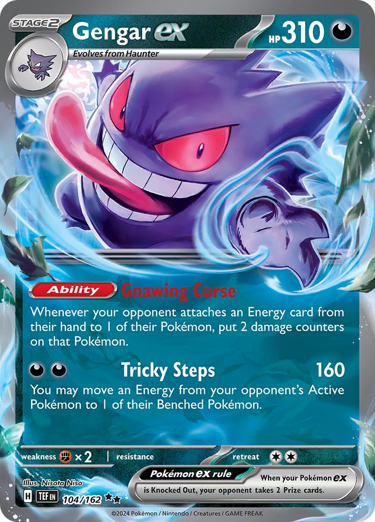 Pokémon-kaart Gengar ex 104/162 Double Rare uit de set Temporal Forces Immagine principale del prodotto