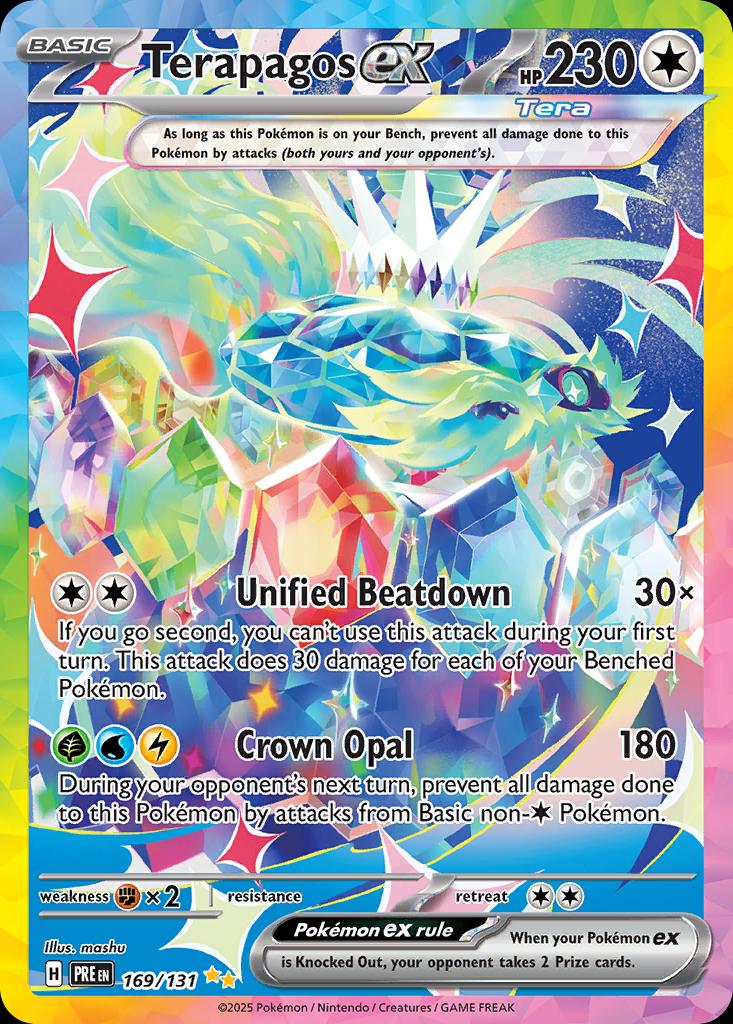 Pokémon-kaart Terapagos ex 169/131 Special Illustration Rare uit de set Prismatic Evolutions