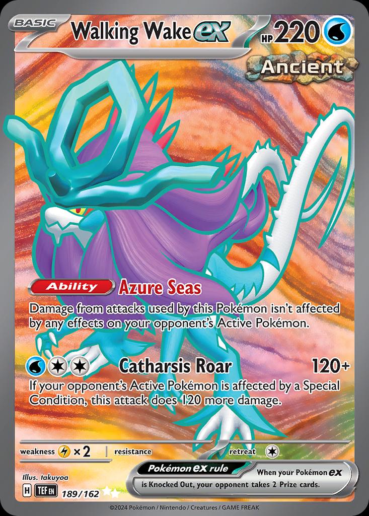 Pokémon-kaart Walking Wake ex 189/162 Ultra Rare uit de set Temporal Forces Hauptbild