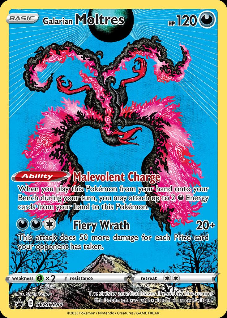 Pokémon-kaart Galarian Moltres SWSH284 Promo uit de set SWSH Black Star Promos
