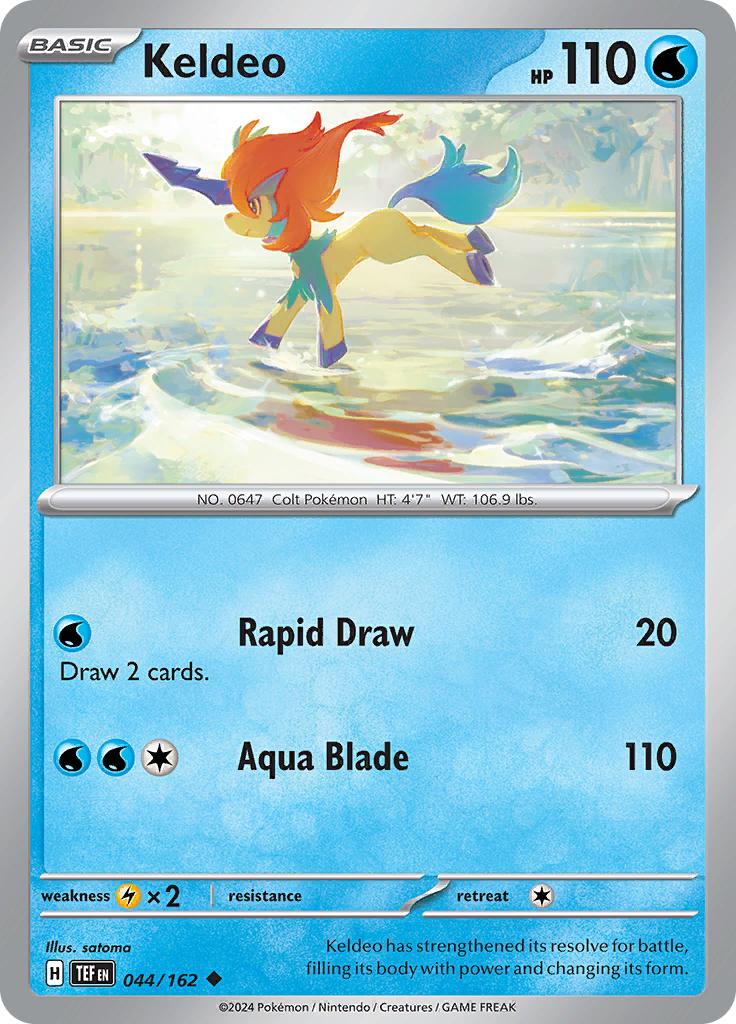 Pokémon-kaart Keldeo 044/162 Uncommon uit de set Temporal Forces