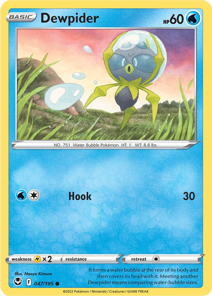 Pokémon-kaart Dewpider 047/195 Common uit de set Silver Tempest