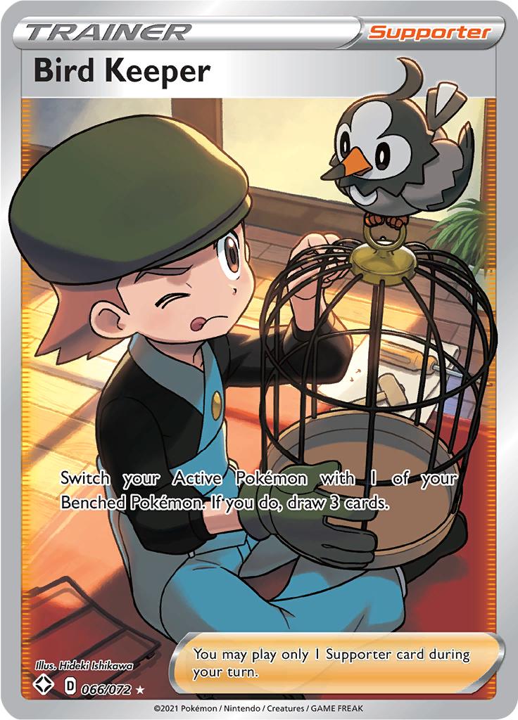 Pokémon-kaart Bird Keeper 66/72 Ultra Rare uit de set Shining Fates Hauptbild