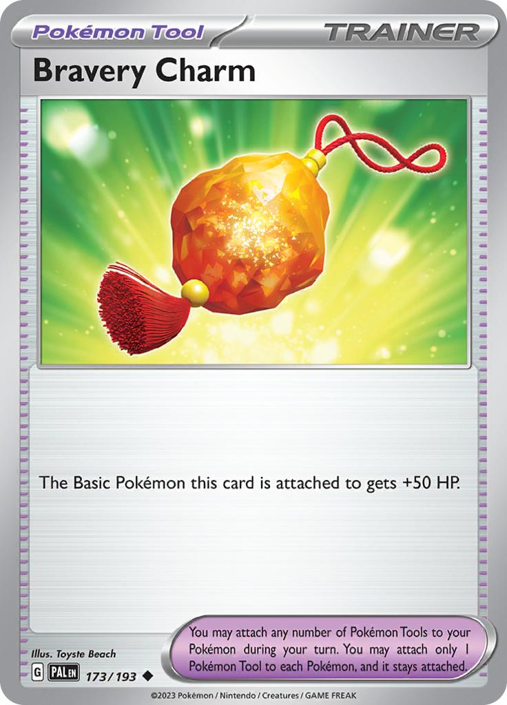 Pokémon-kaart Bravery Charm 173/193 Uncommon uit de set Paldea Evolved