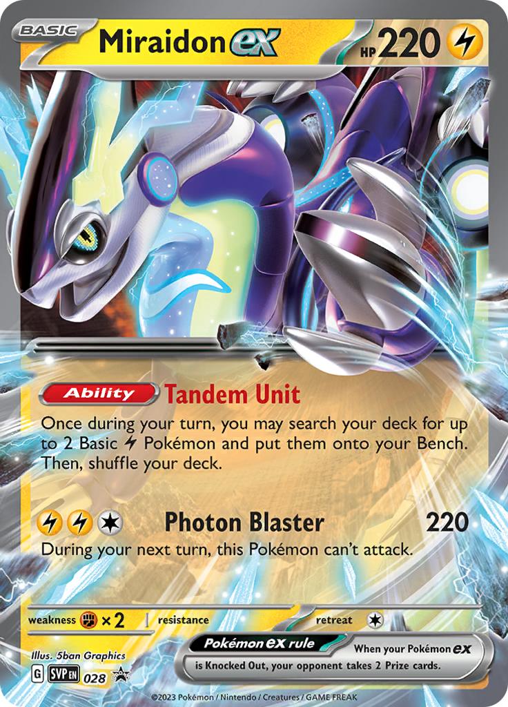 Pokémon-kaart Miraidon ex SVP 028 Promo uit de set SV Black Star Promos Hauptbild