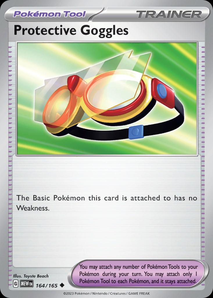 Pokémon-kaart Protective Goggles 164/165 Uncommon uit de set 151