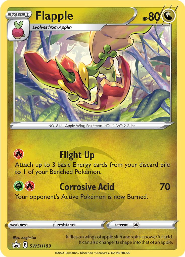 Pokémon-kaart Flapple SWSH189 Promo uit de set SWSH Black Star Promos Image principale du produit