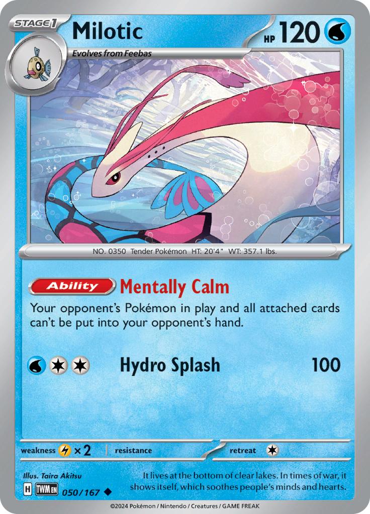 Pokémon-kaart Milotic 050/167 Uncommon uit de set Twilight Masquerade