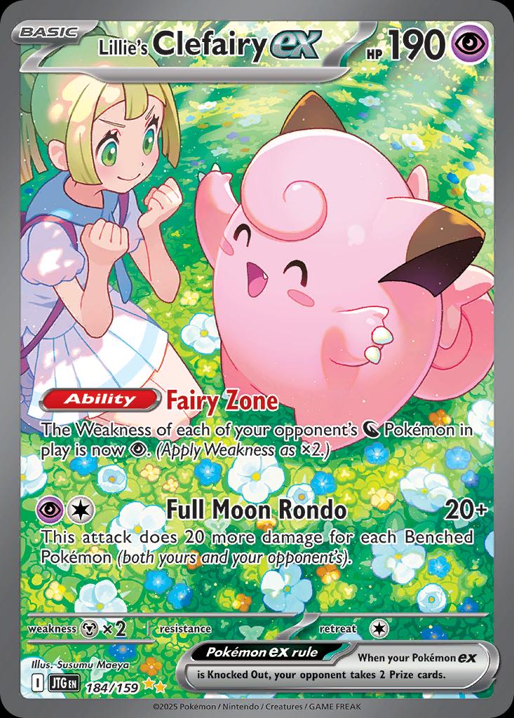 Pokémon-kaart Lillie's Clefairy ex 184/159 Special Illustration Rare uit de set Journey Together Hauptbild