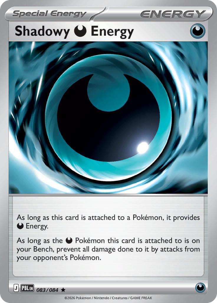 Pokémon-kaart Shadowy Darkness Energy 083/084 Rare uit de set Pitch Black