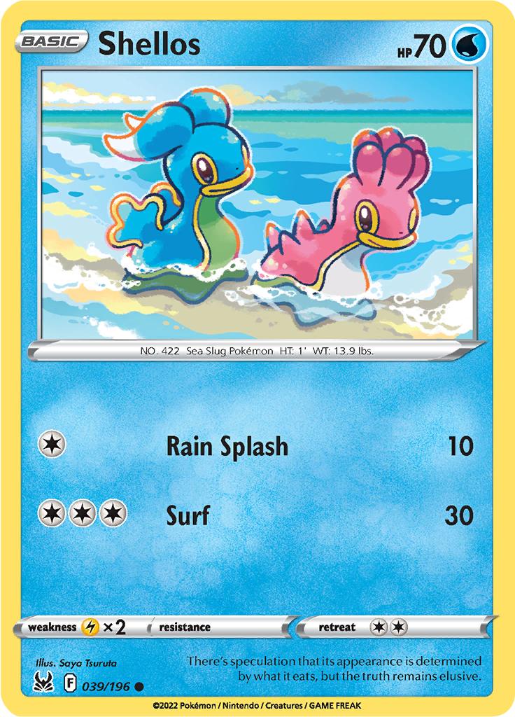 Pokémon-kaart Shellos 039/196 Common uit de set Lost Origin Hauptbild