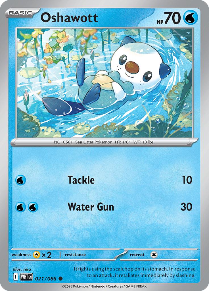 Pokémon-kaart Oshawott 021/086 Common uit de set White Flare