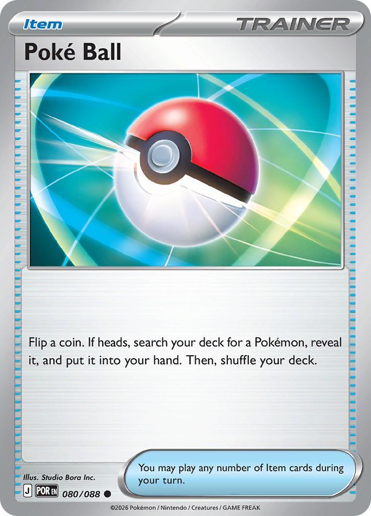 Pokémon-kaart Poké Ball 080/088 Common uit de set Perfect Order Image principale du produit