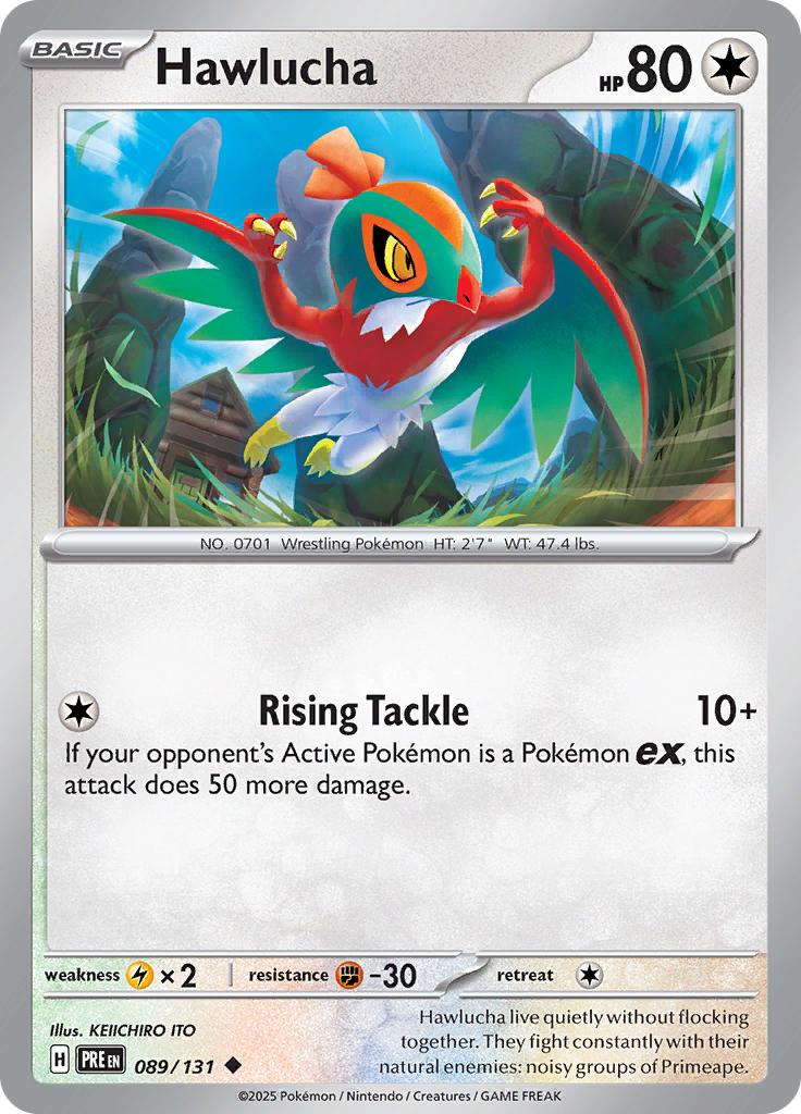 Pokémon-kaart Hawlucha 89/131 Uncommon uit de set Prismatic Evolutions