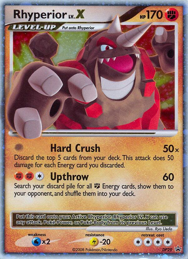 Pokémon-kaart Rhyperior LV.X DP29 Promo uit de set DP Black Star Promos