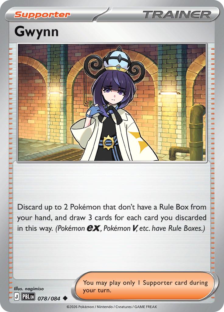 Pokémon-kaart Gwynn 078/084 Uncommon uit de set Pitch Black Imagen principal del producto