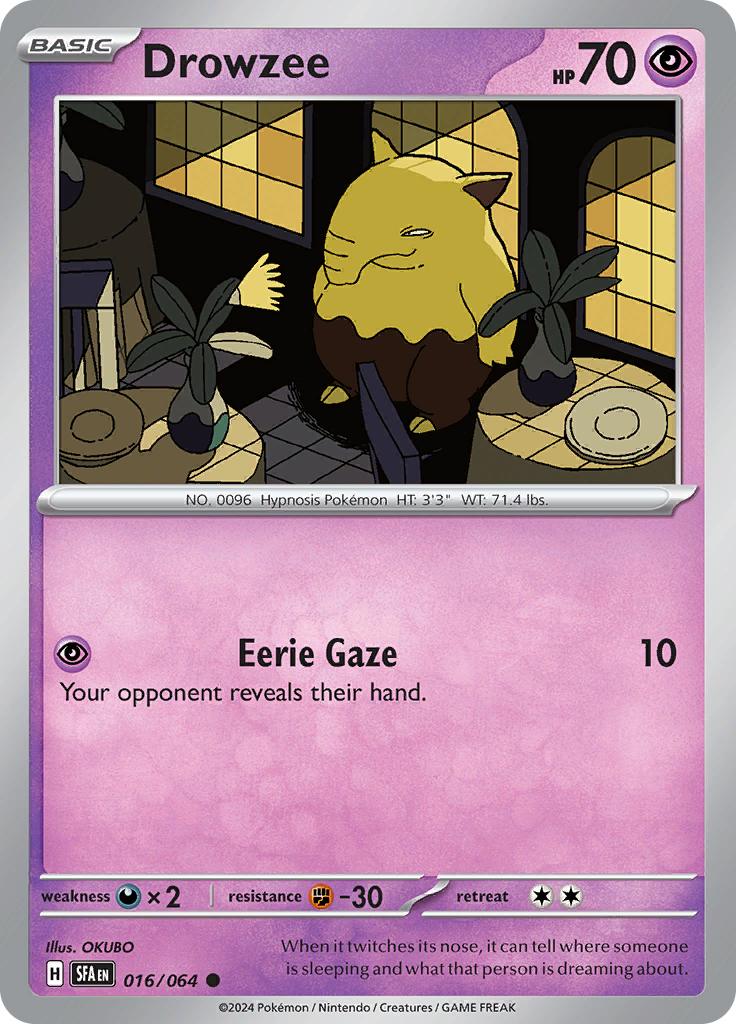 Pokémon-kaart Drowzee 016/064 Common uit de set Shrouded Fable Imagen principal del producto