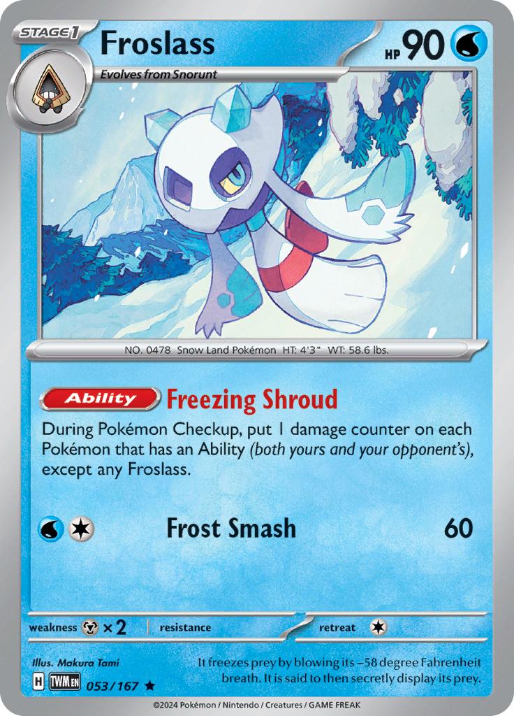 Pokémon-kaart Froslass 053/167 Rare uit de set Twilight Masquerade