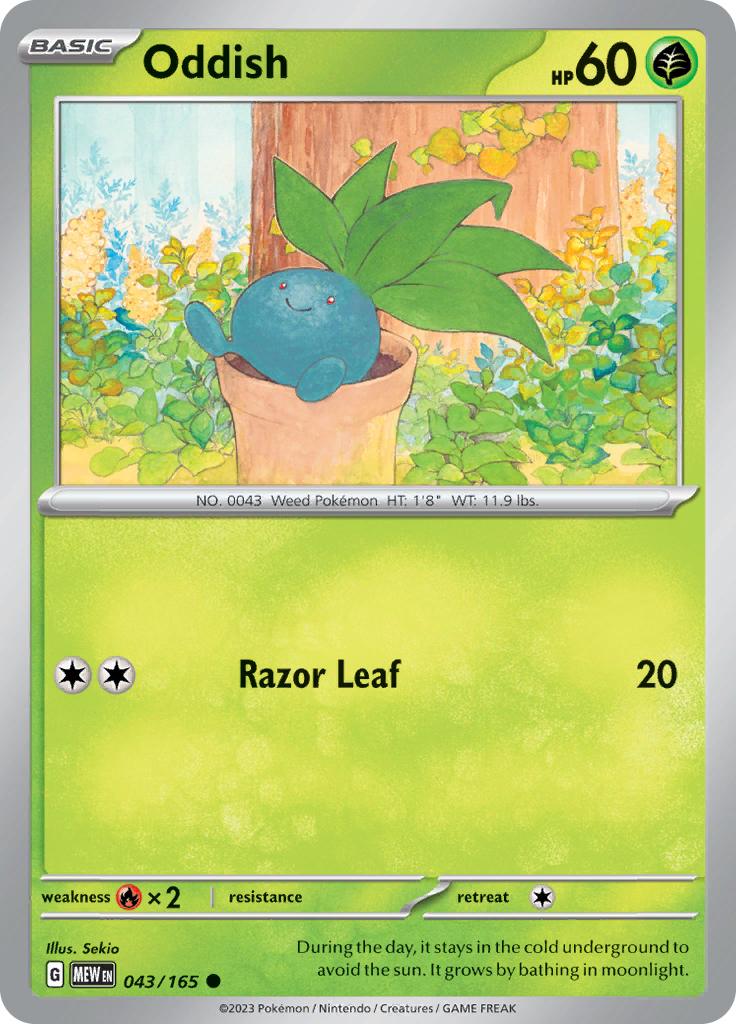 Pokémon-kaart Oddish 043/165 Common uit de set 151 Immagine principale del prodotto