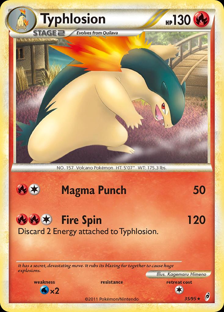 Pokémon-kaart Typhlosion 35/95 Rare uit de set Call of Legends Hoofdafbeelding