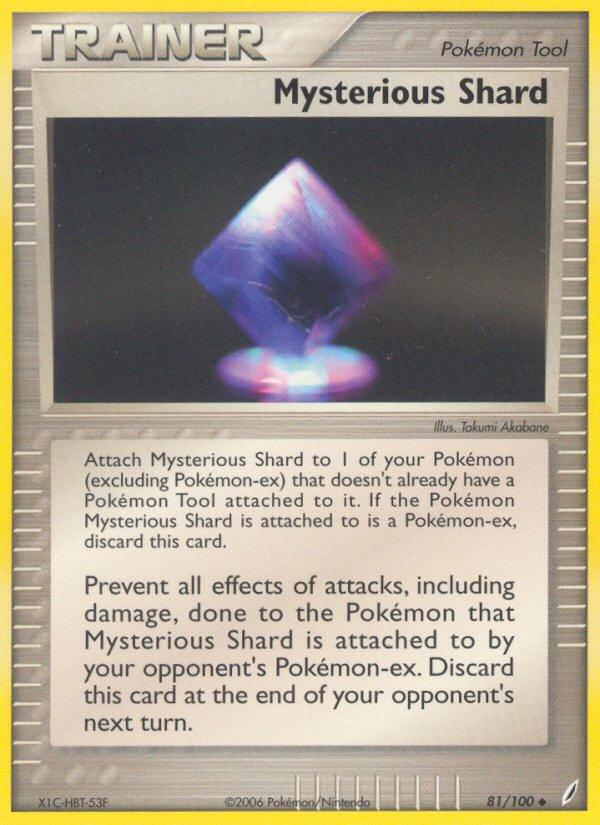 Pokémon-kaart Mysterious Shard 81/100 Uncommon uit de set EX Crystal Guardians Image principale du produit