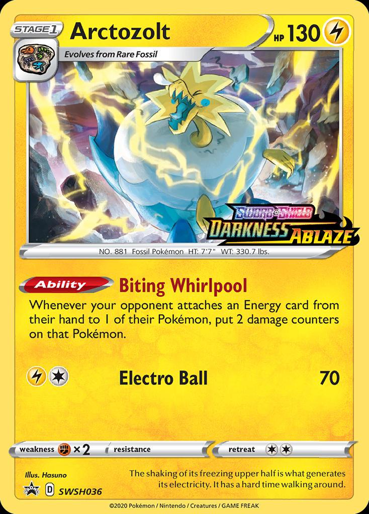 Pokémon-kaart Arctozolt SWSH036 Promo uit de set SWSH Black Star Promos Imagen principal del producto
