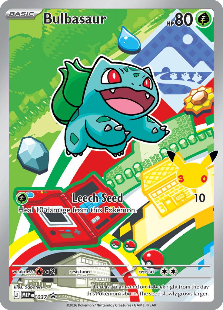 Pokémon-kaart Bulbasaur 037 Promo uit de set MEP Black Star Promos