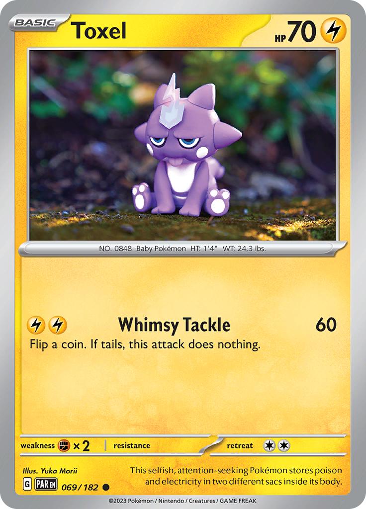 Pokémon-kaart Toxel 069/182 Common uit de set Paradox Rift Hoofdafbeelding