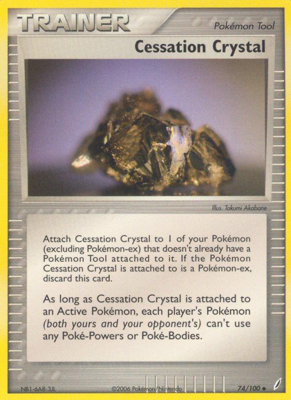 Pokémon-kaart Cessation Crystal 74/100 Uncommon uit de set EX Crystal Guardians Image principale du produit