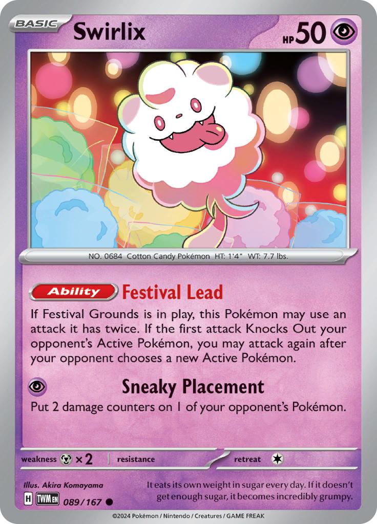 Pokémon-kaart Swirlix 089/167 Common uit de set Twilight Masquerade