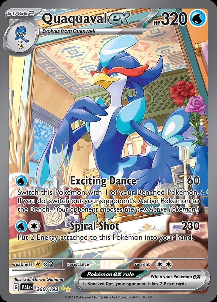 Pokémon-kaart Quaquaval ex 260/193 Special Illustration Rare uit de set Paldea Evolved