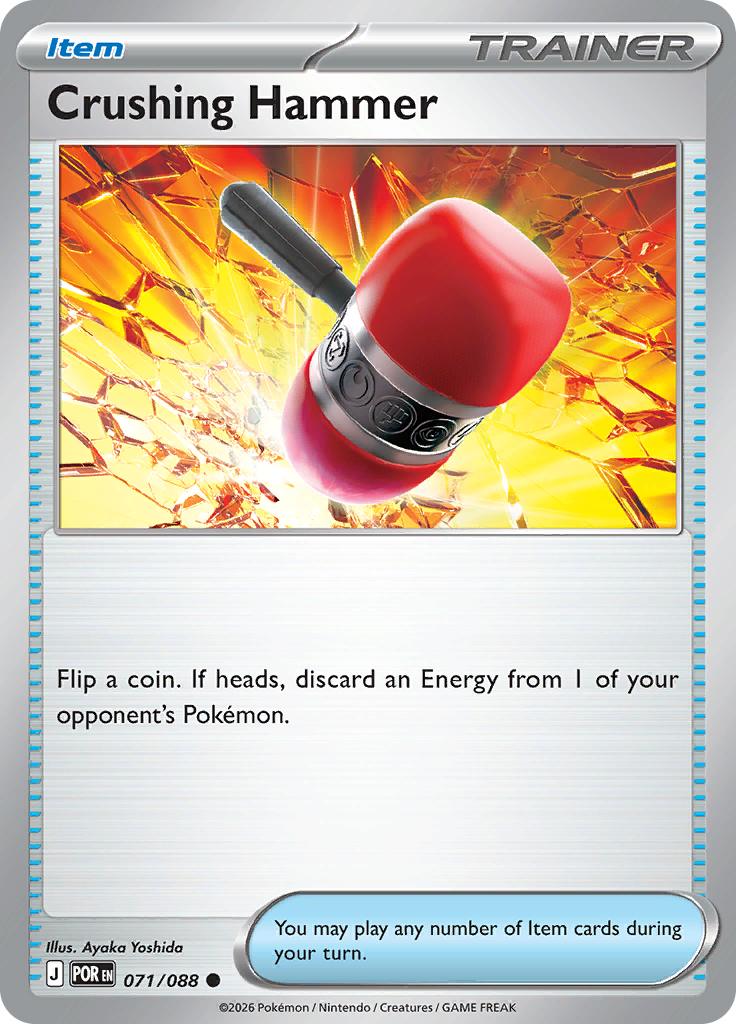 Pokémon-kaart Crushing Hammer 071/088 Common uit de set Perfect Order