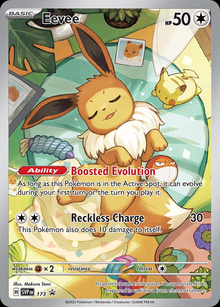 Pokémon-kaart Eevee SVP 173 Promo uit de set SV Black Star Promos Hoofdafbeelding