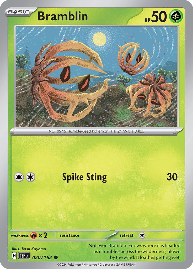 Pokémon-kaart Bramblin 020/162 Common uit de set Temporal Forces