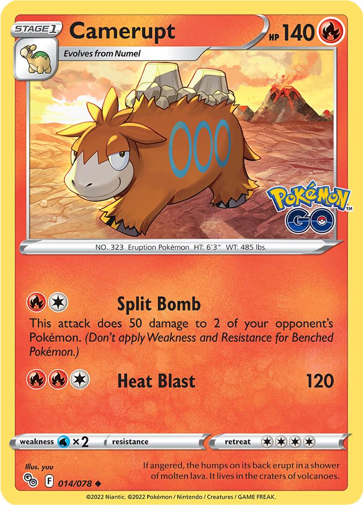 Pokémon-kaart Camerupt 014/078 Uncommon uit de set Pokémon GO