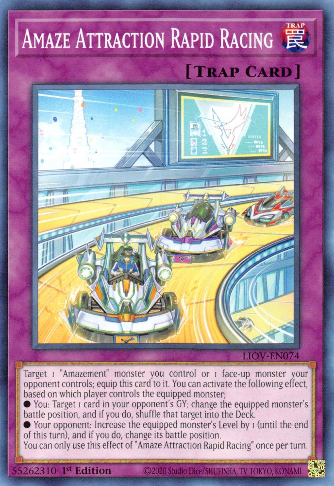 Yu-Gi-Oh!-kaart Amaze Attraction Rapid Racing LIOV-EN074 Common uit Lightning Overdrive