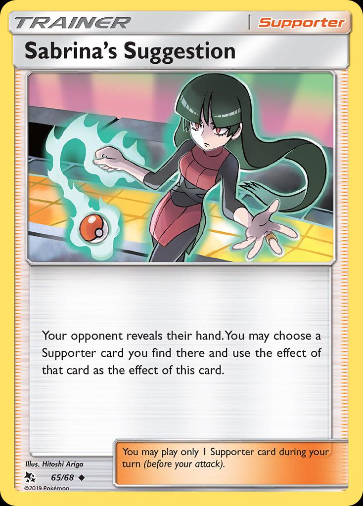 Pokémon-kaart Sabrina's Suggestion 65/68 Uncommon uit de set Hidden Fates