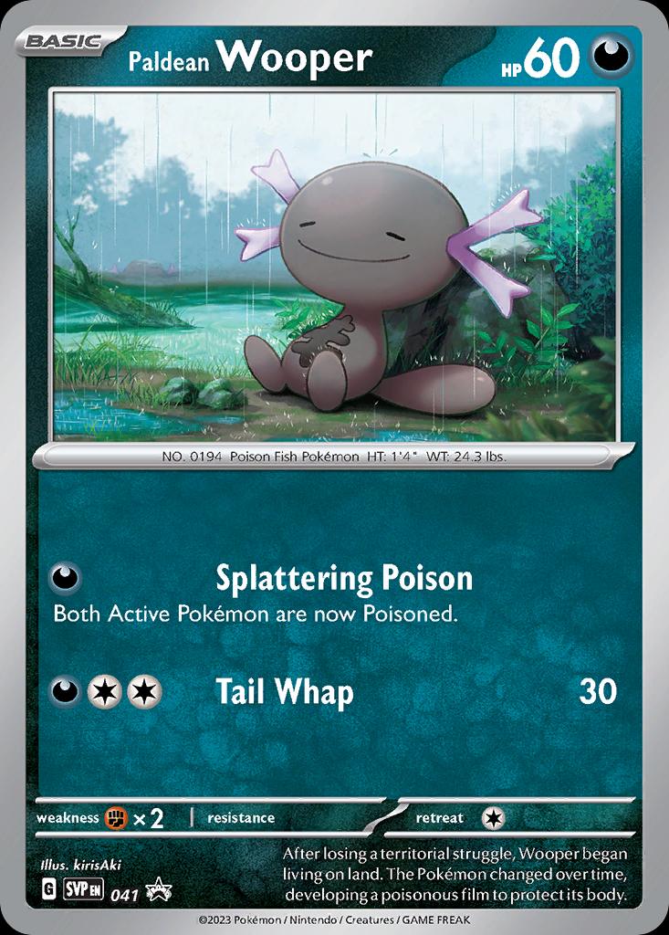 Pokémon-kaart Paldean Wooper SVP 041 Promo uit de set SV Black Star Promos Immagine principale del prodotto