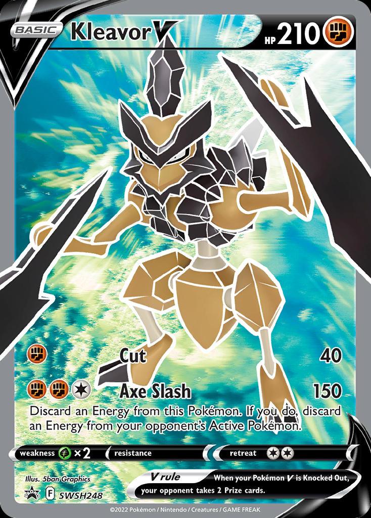 Pokémon-kaart Kleavor V SWSH248 Promo uit de set SWSH Black Star Promos