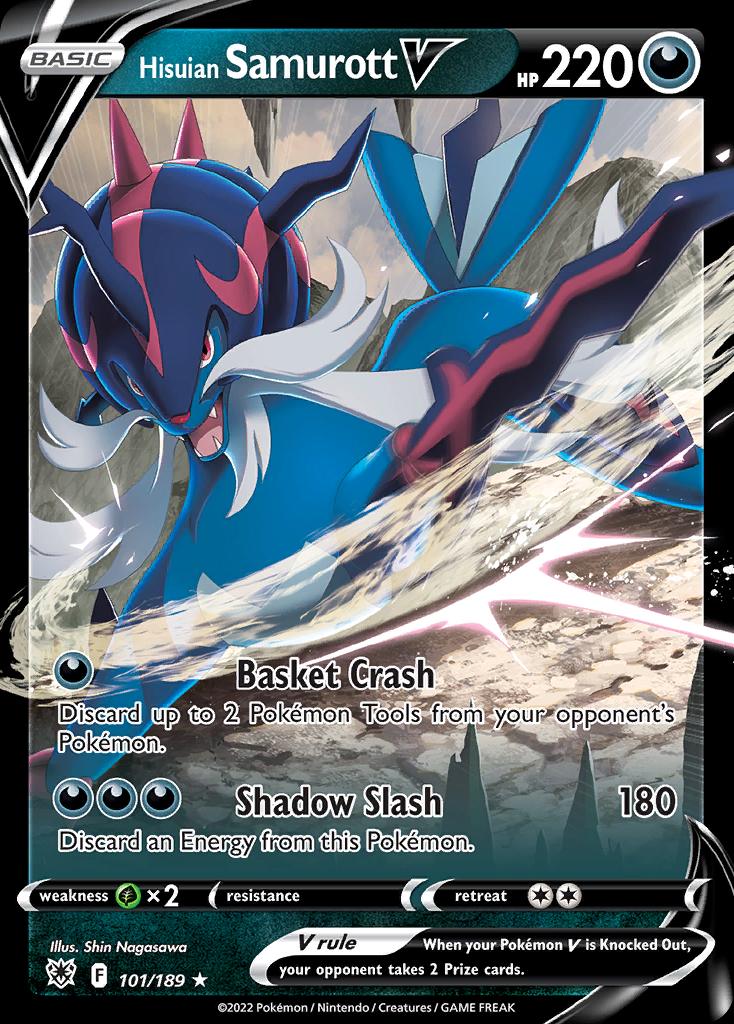 Pokémon-kaart Hisuian Samurott V 101/189 Ultra Rare uit de set Astral Radiance Hoofdafbeelding